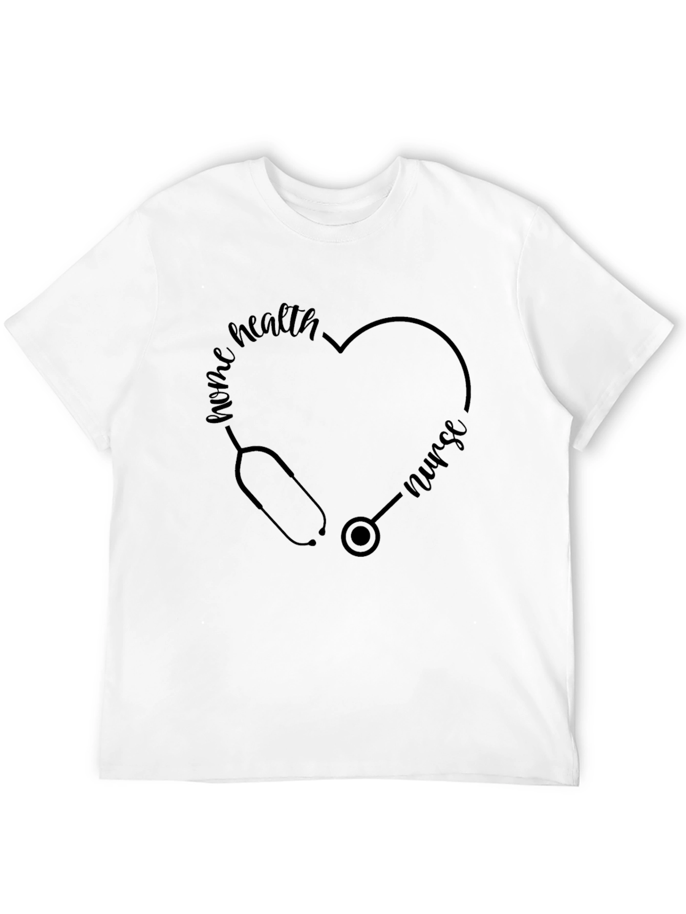 Home Health Nurse Heartbeat Stethoscope Tee