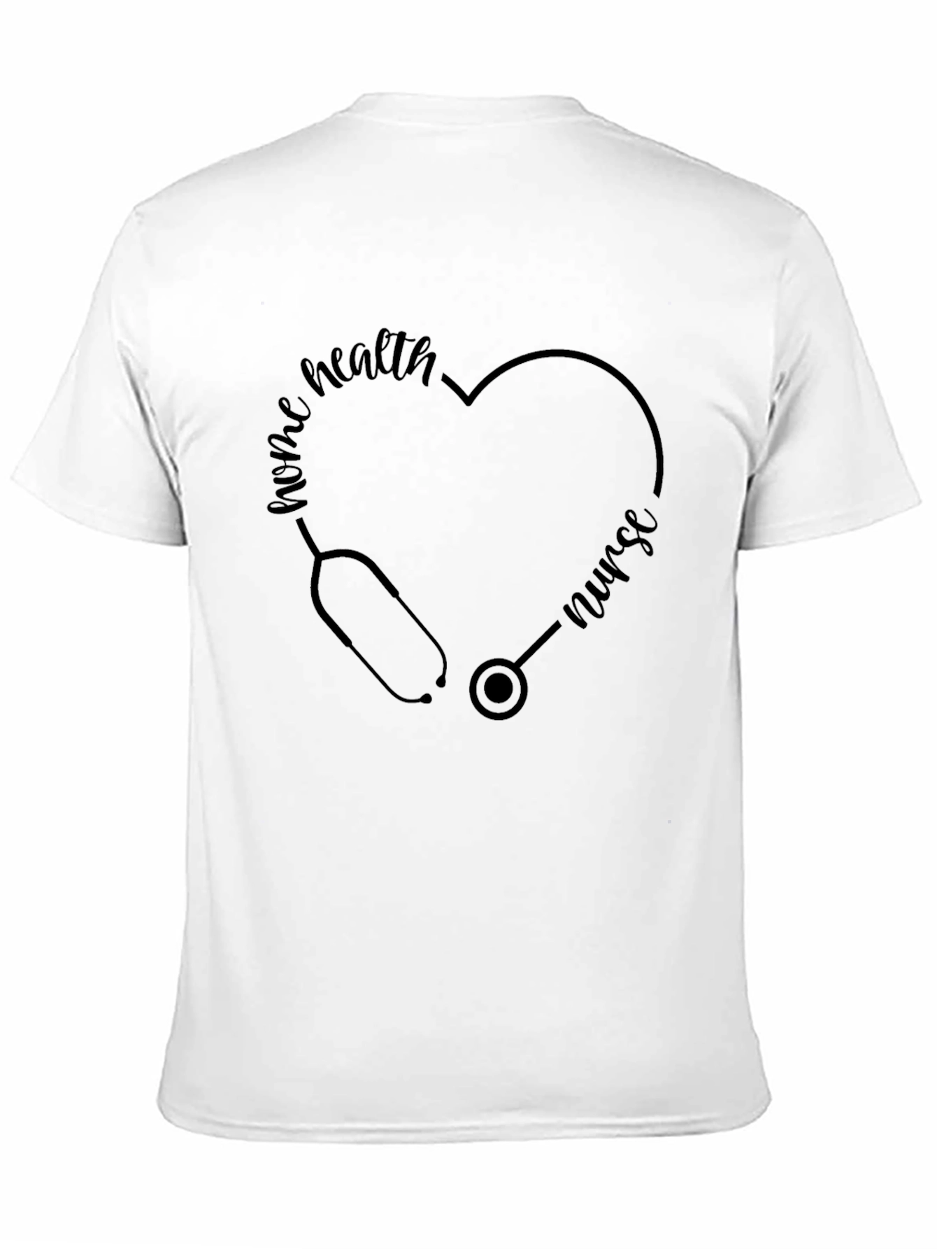 Home Health Nurse Heartbeat Stethoscope Tee