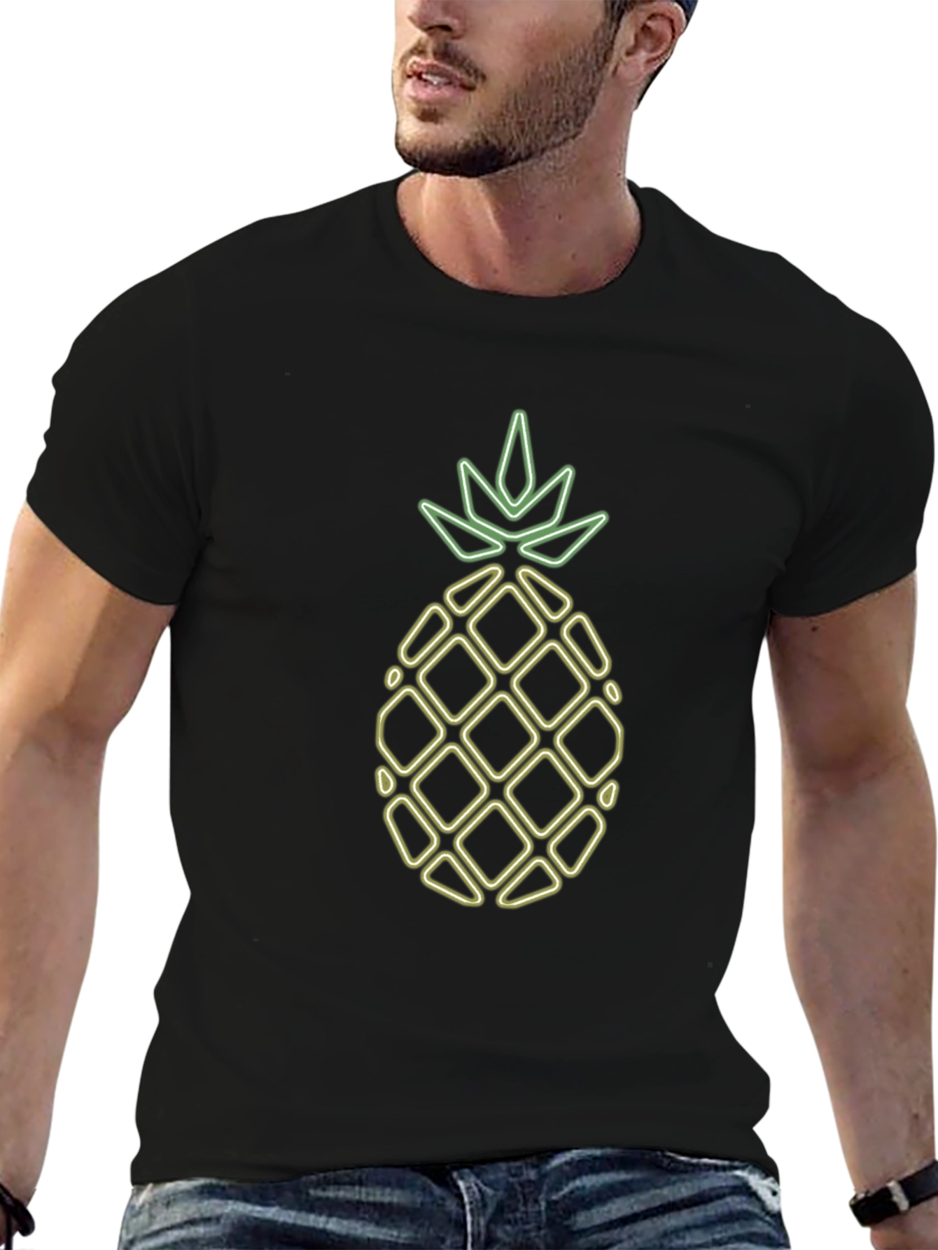 Neon Pineapple Graphic Tee - Funky & Fresh