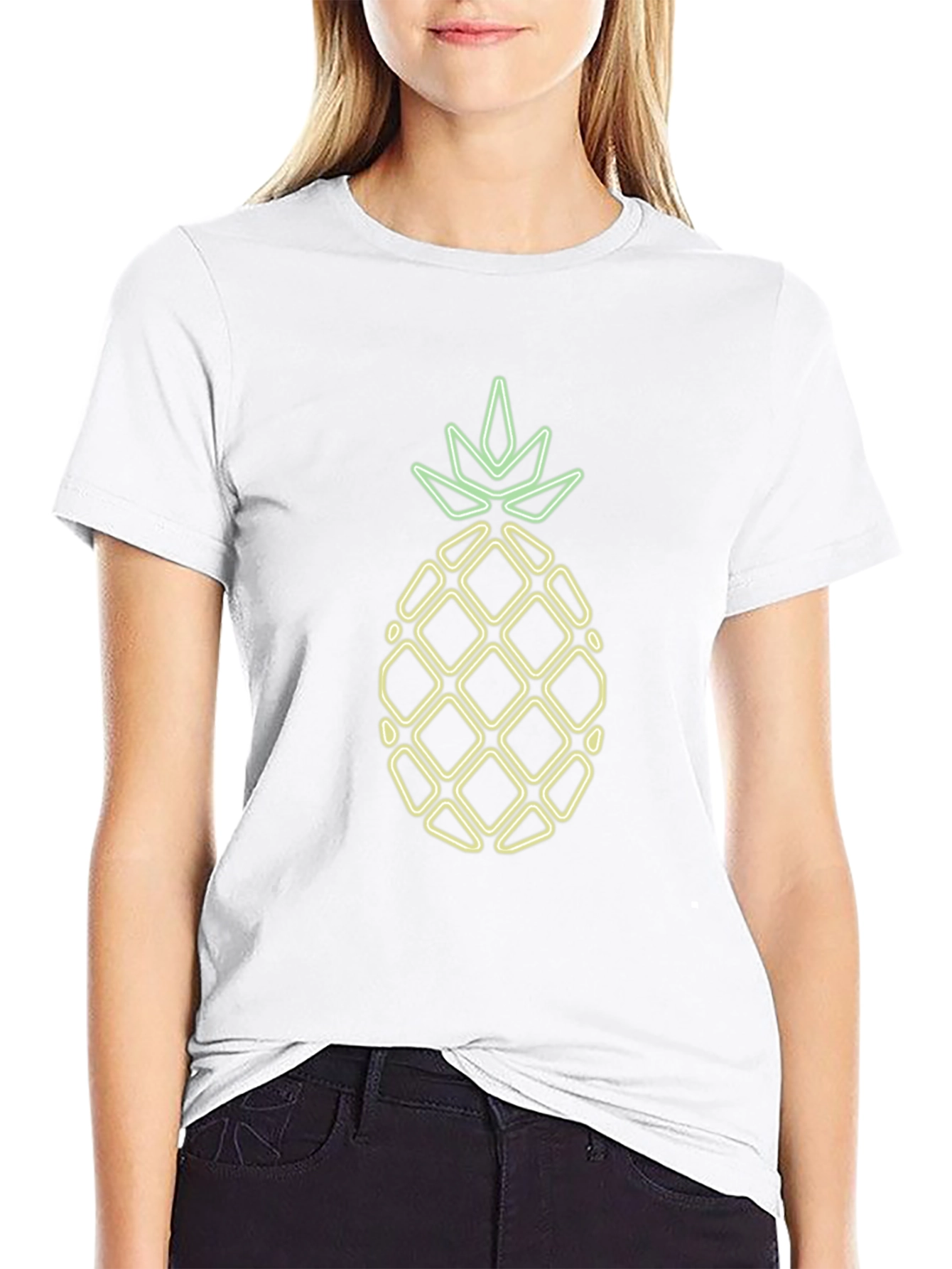 Neon Pineapple Graphic Tee - Funky & Fresh