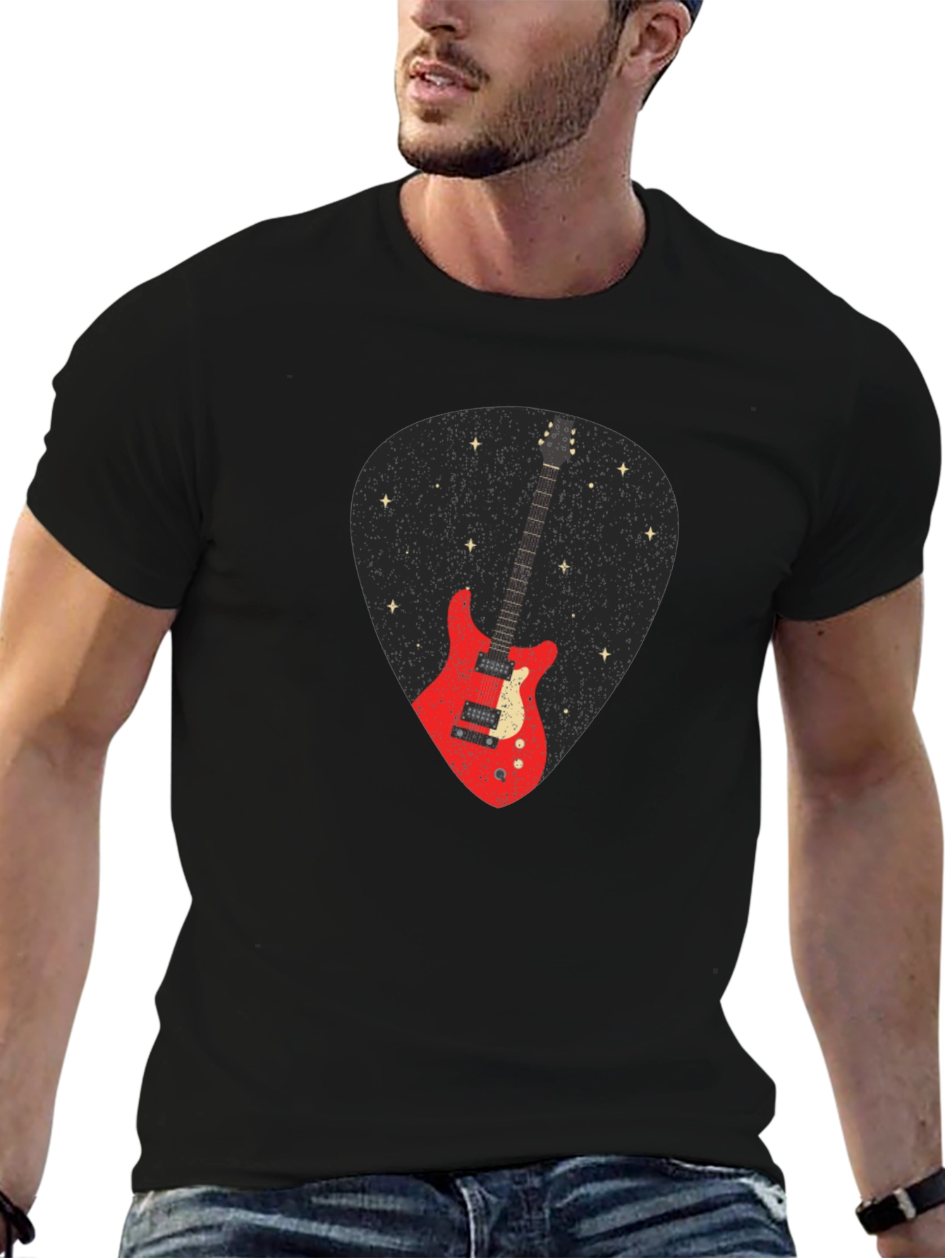 Guitar Pick Graphic Tee - Rock Music Lover