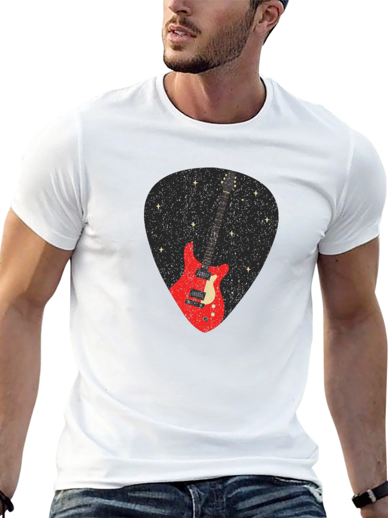 Guitar Pick Graphic Tee - Rock Music Lover