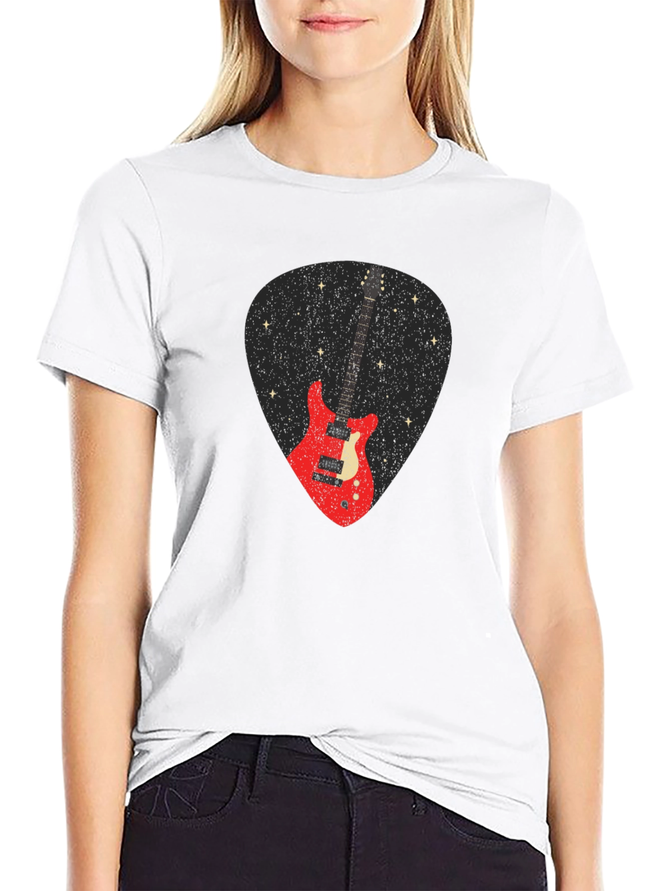 Guitar Pick Graphic Tee - Rock Music Lover