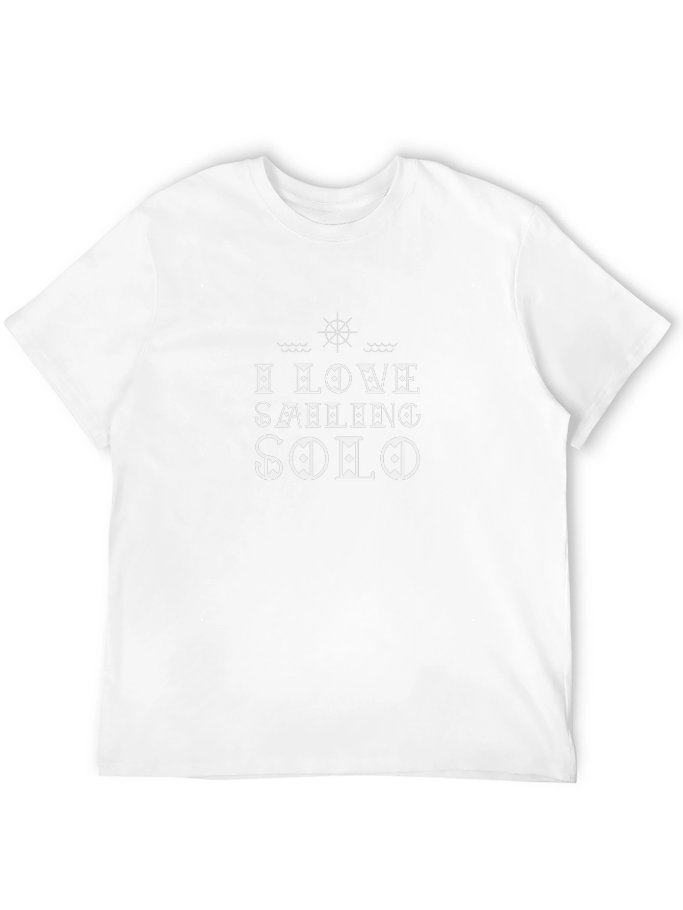 I Love Sailing Solo T-Shirt - Nautical Design
