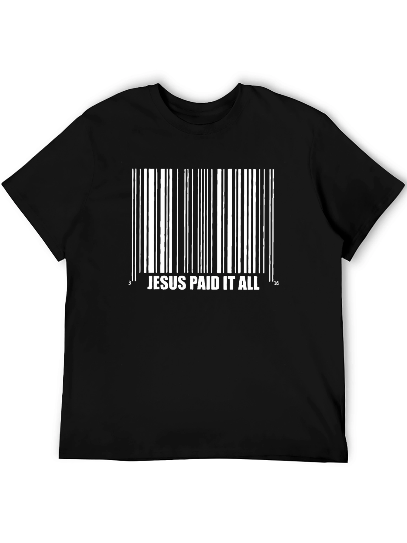 Jesus Paid It All Barcode T-Shirt - Christian Apparel