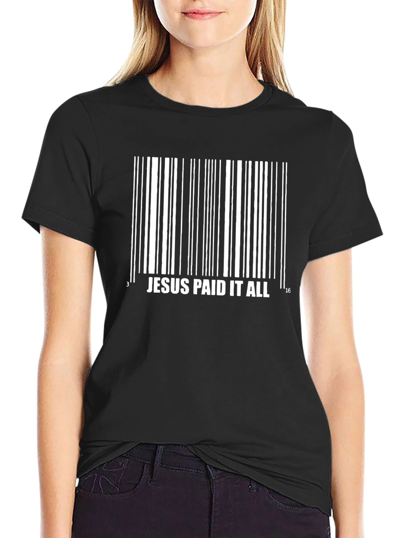 Jesus Paid It All Barcode T-Shirt - Christian Apparel