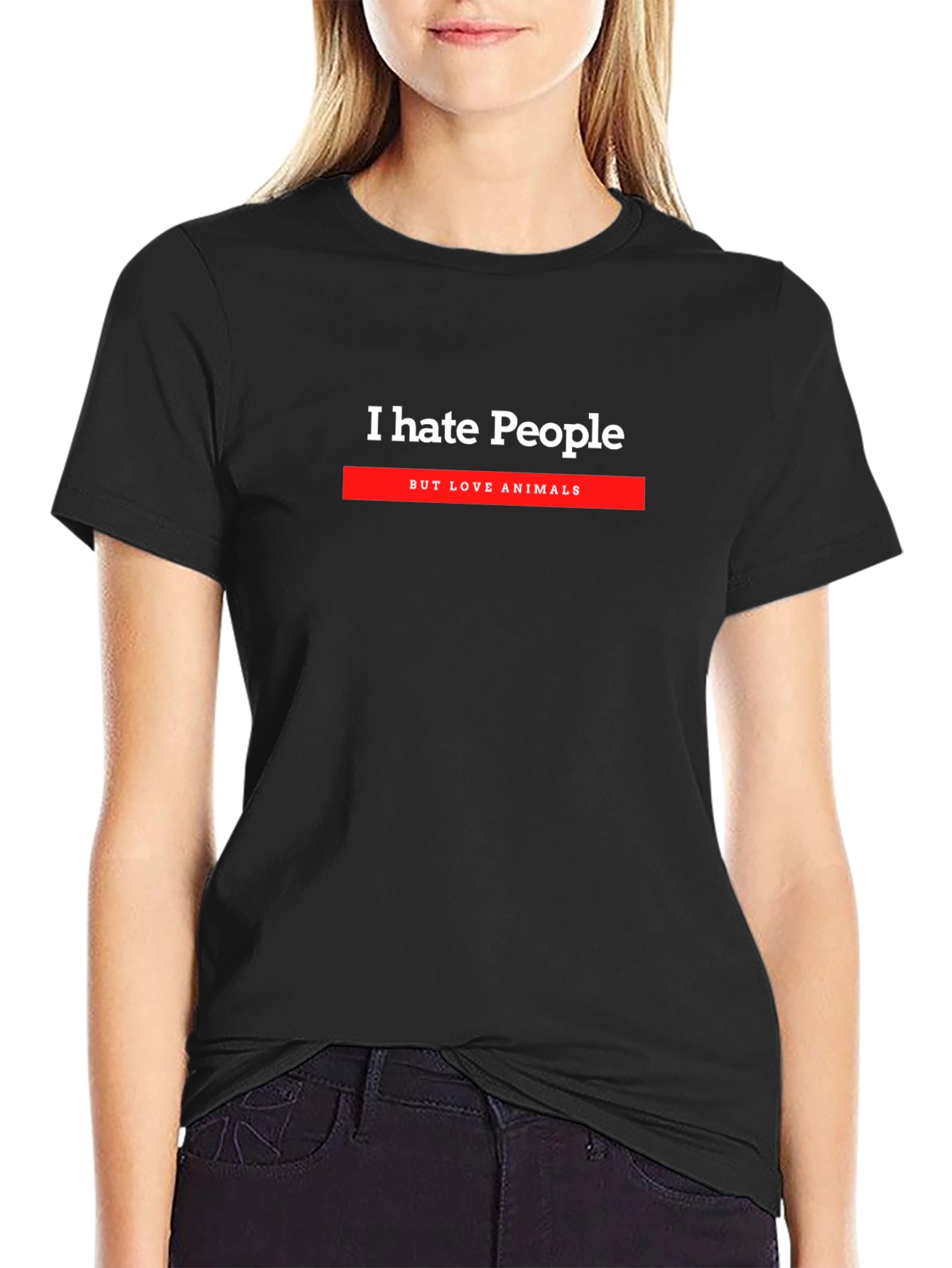 I Hate People But Love Animals Graphic T-Shirt