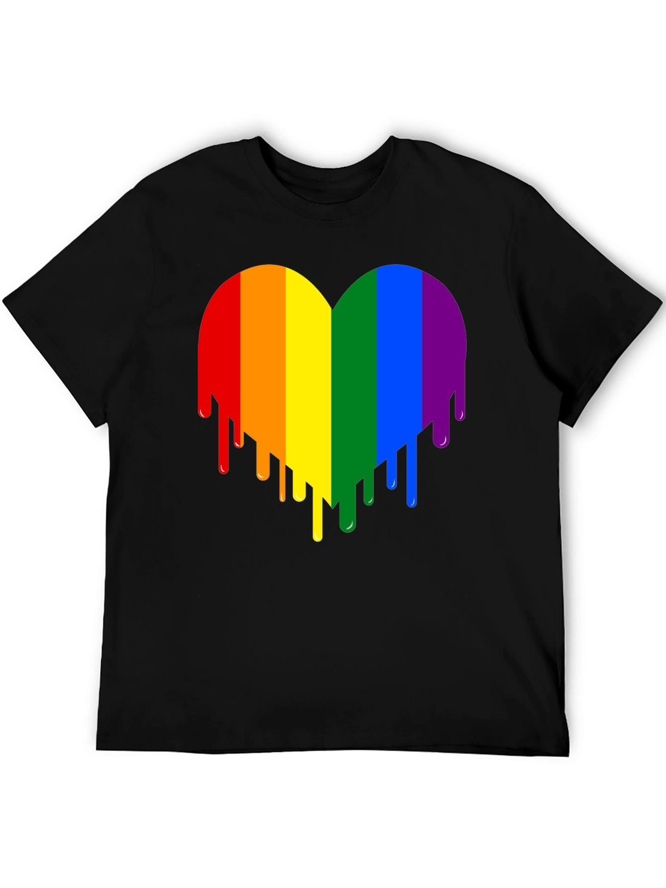 Rainbow Heart Drip Graphic Tee