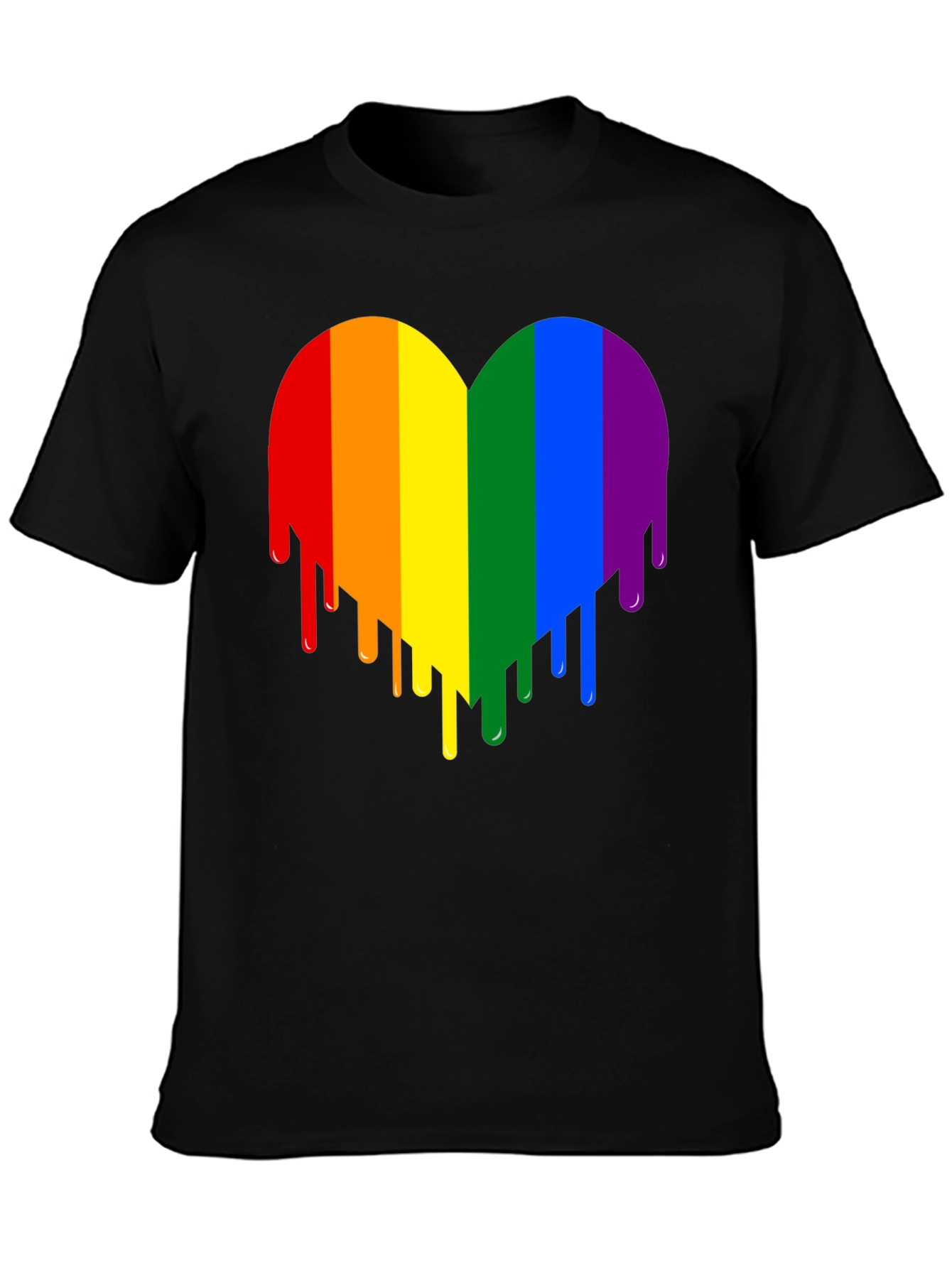 Rainbow Heart Drip Graphic Tee