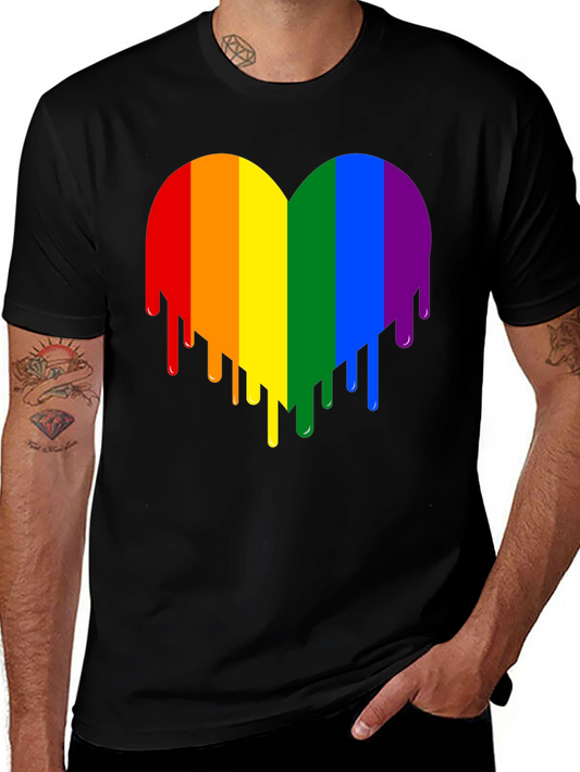 Rainbow Heart Drip Graphic Tee