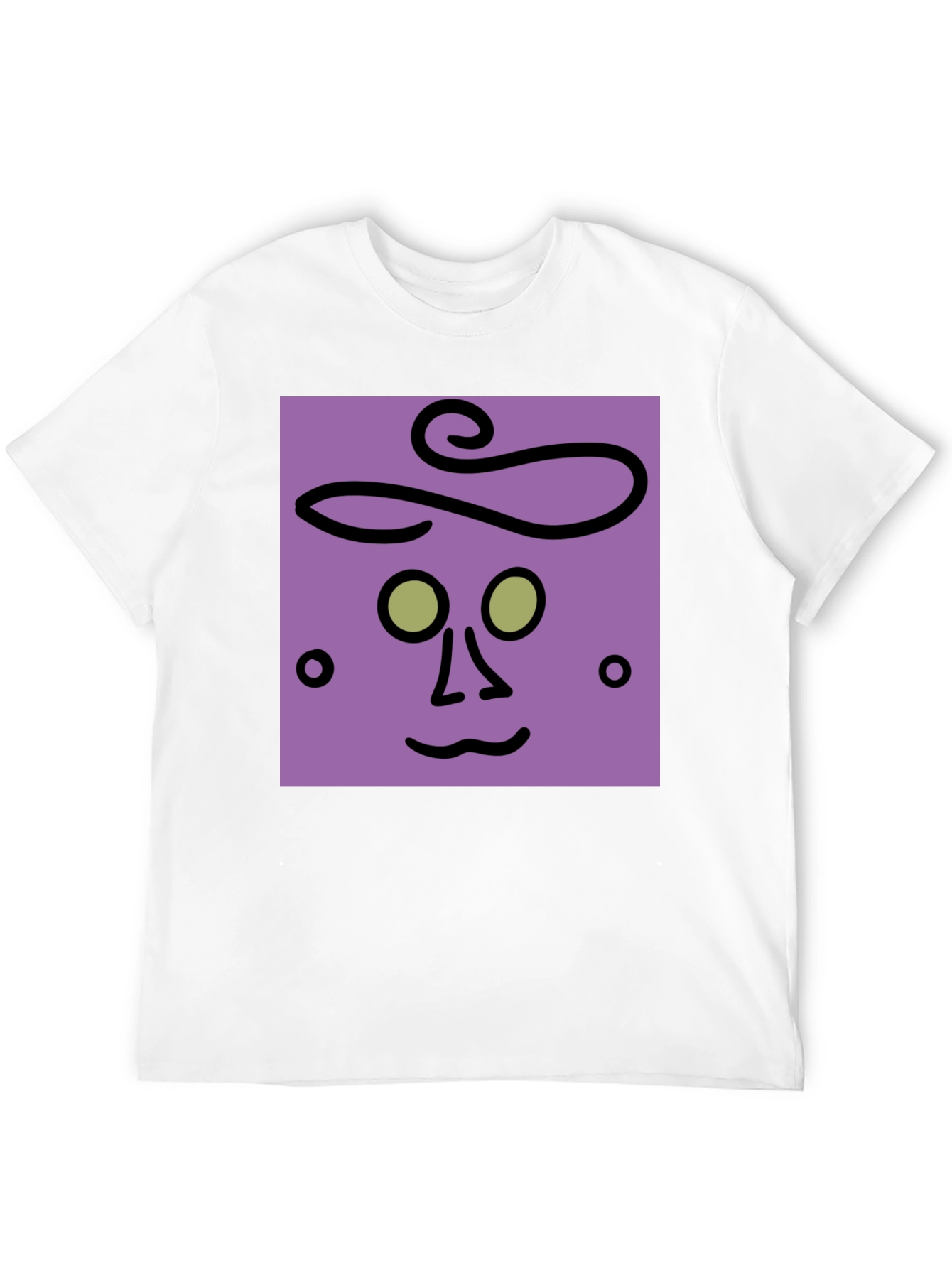 Abstract Face Graphic Tee - Unisex Black T-Shirt
