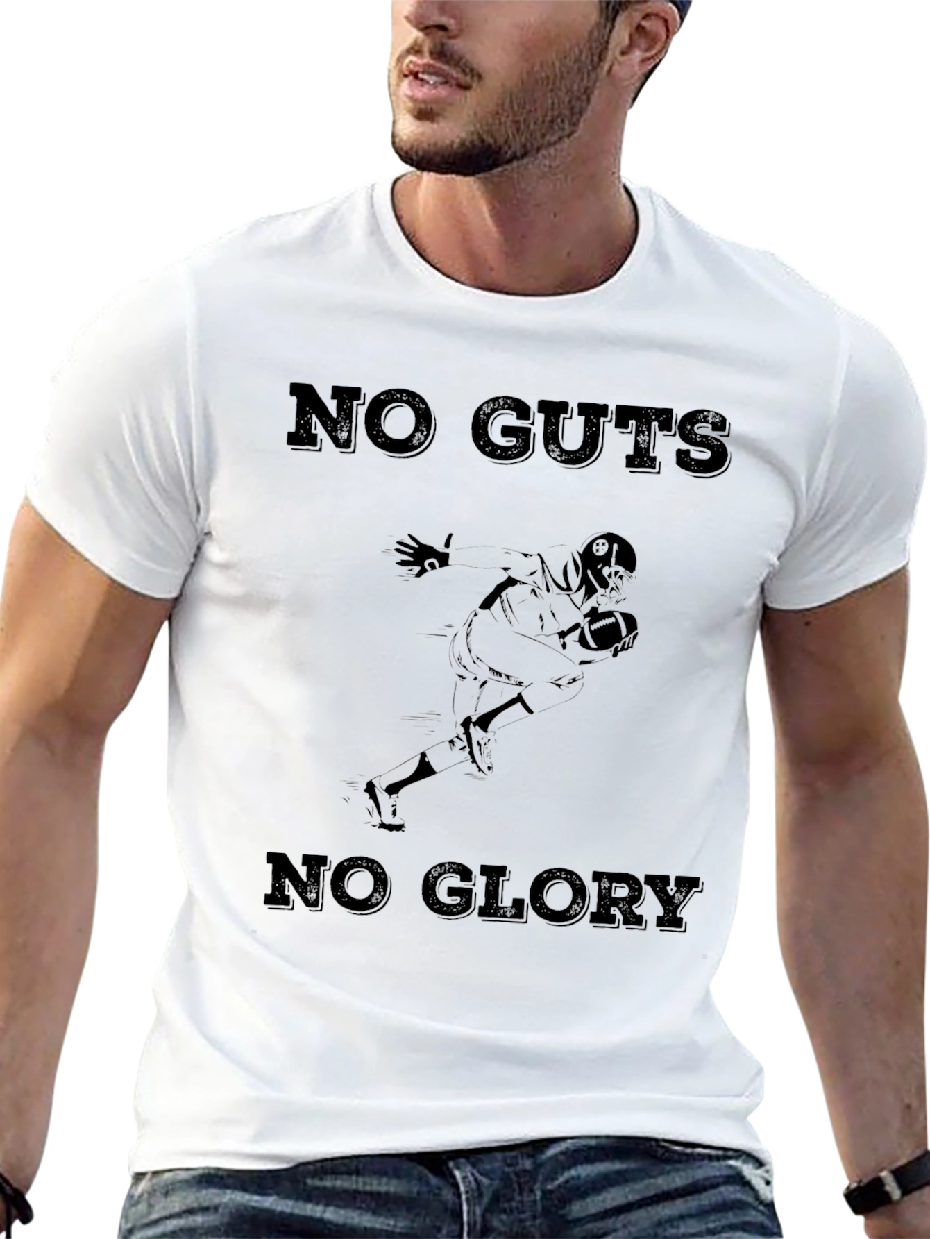 No Guts No Glory Football Graphic Tee
