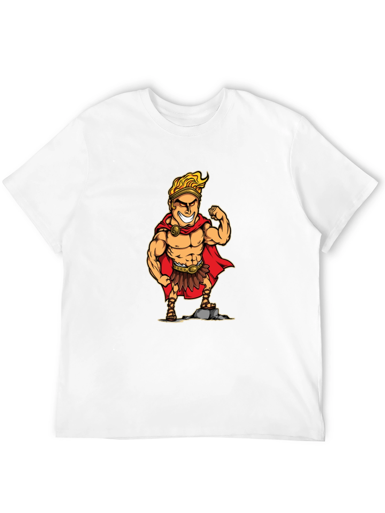 Cartoon Hercules Graphic T-Shirt - Black