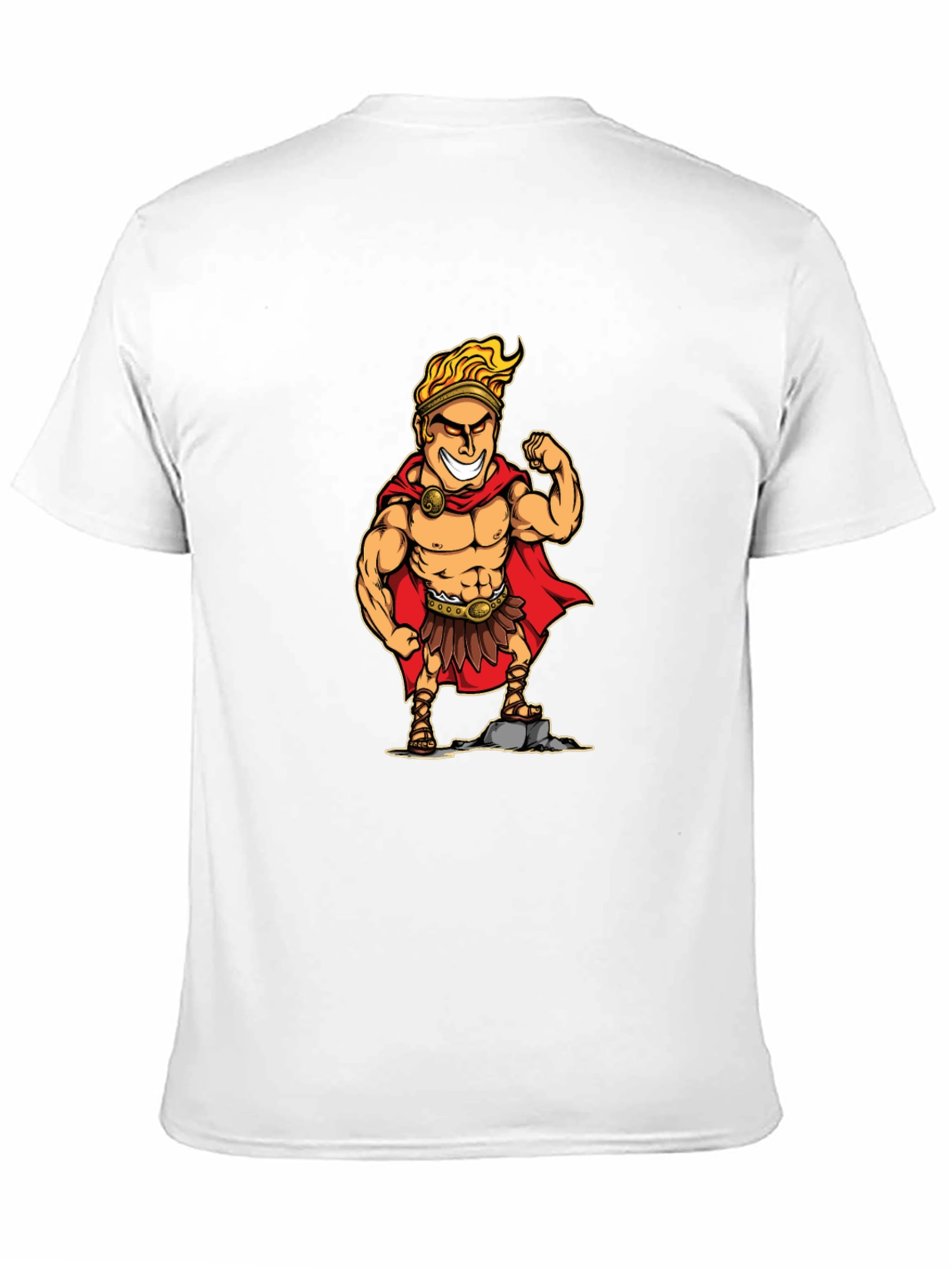 Cartoon Hercules Graphic T-Shirt - Black