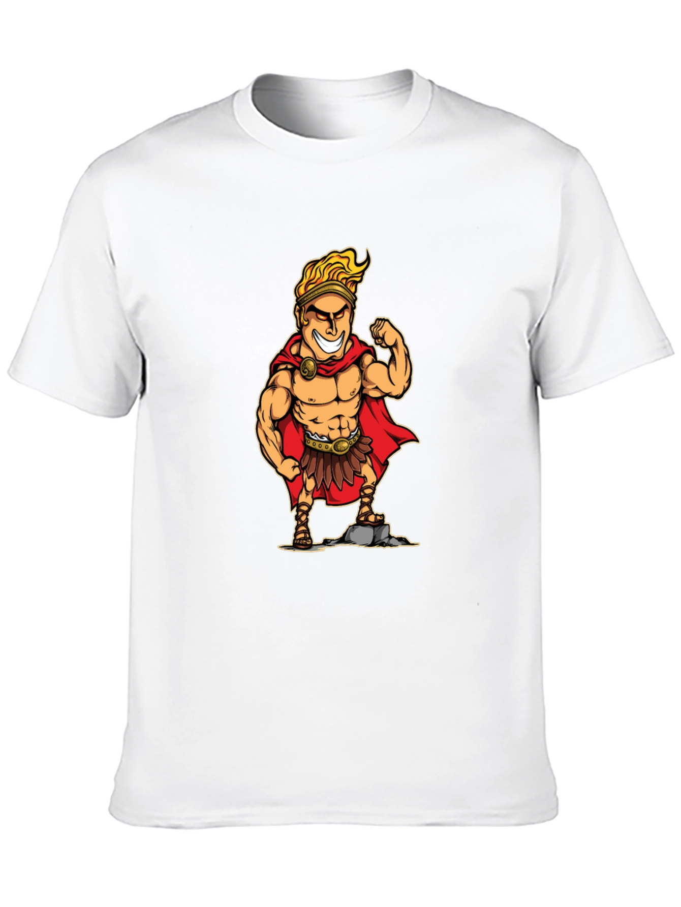 Cartoon Hercules Graphic T-Shirt - Black