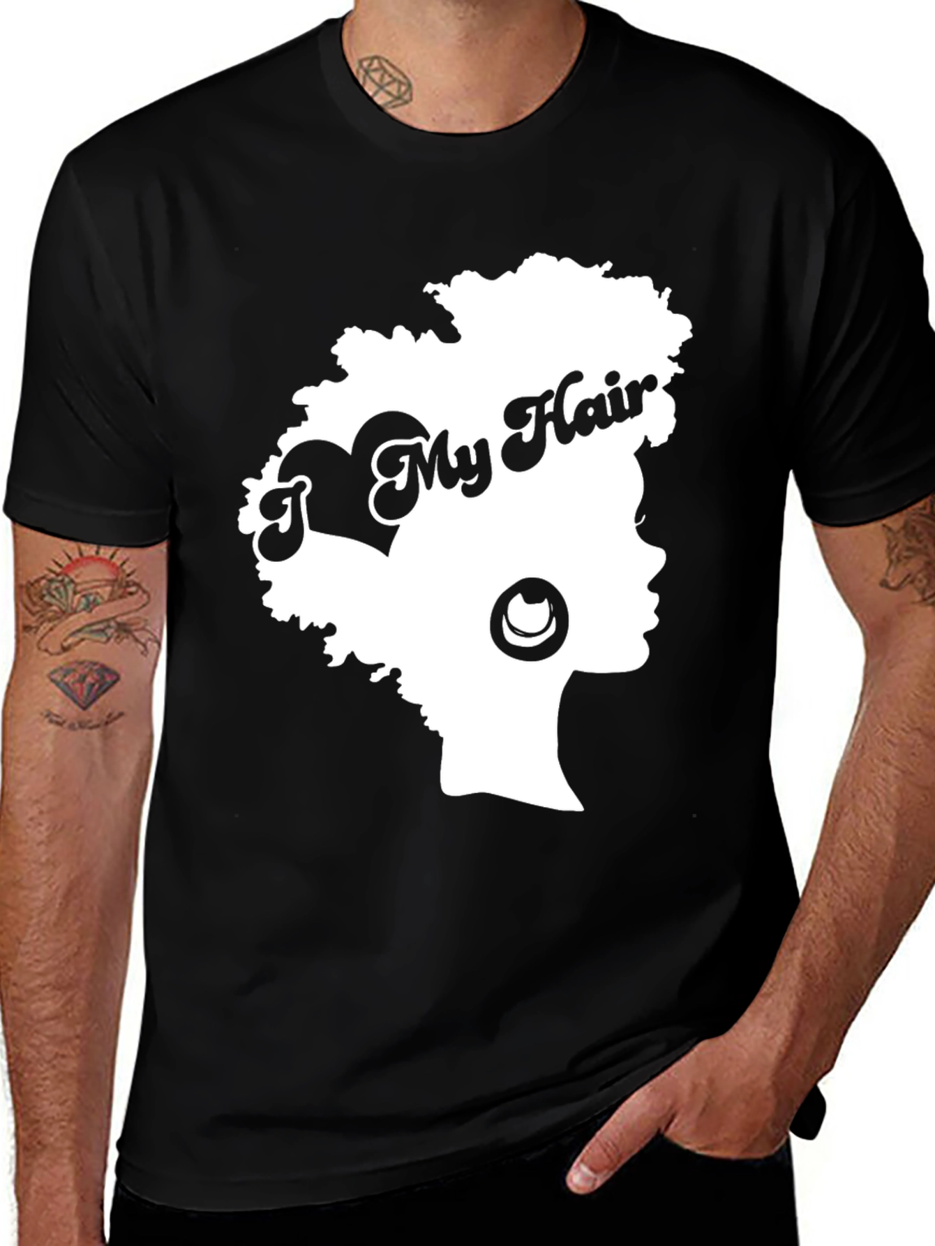 I Love My Hair Graphic Tee - Afro Pride