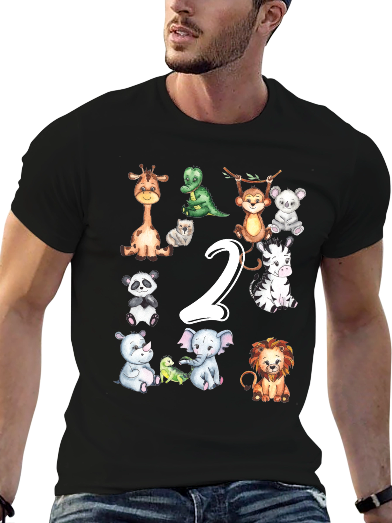 Cute Animal 2nd Birthday T-Shirt