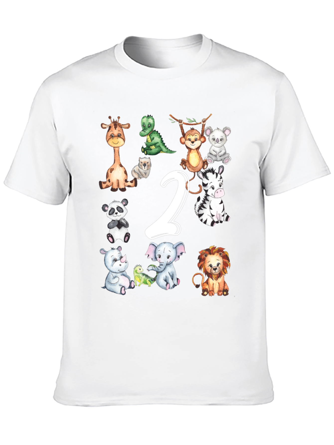 Cute Animal 2nd Birthday T-Shirt