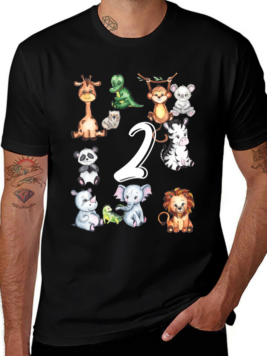 Cute Animal 2nd Birthday T-Shirt