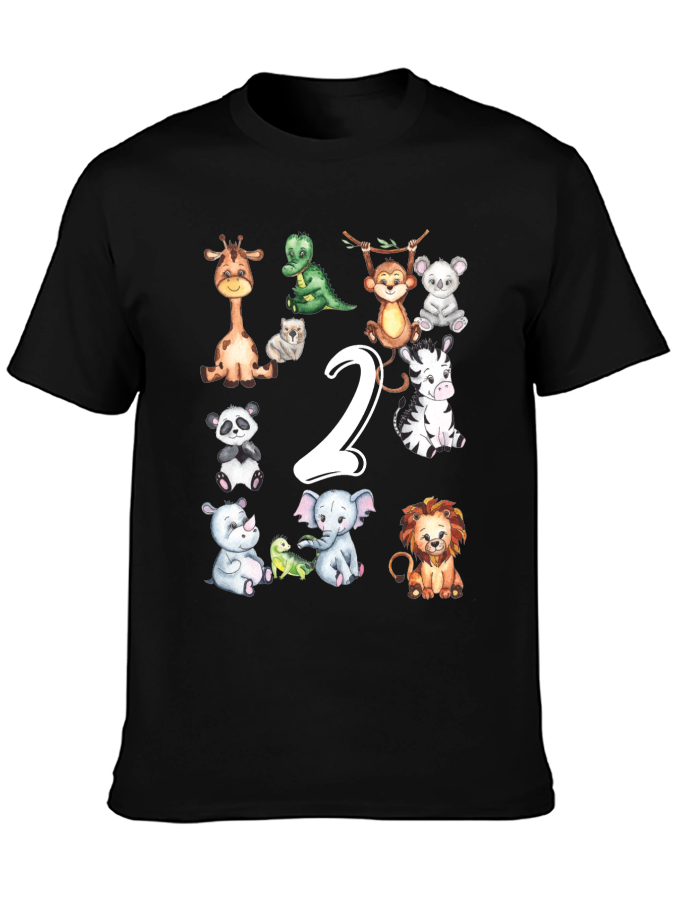 Cute Animal 2nd Birthday T-Shirt
