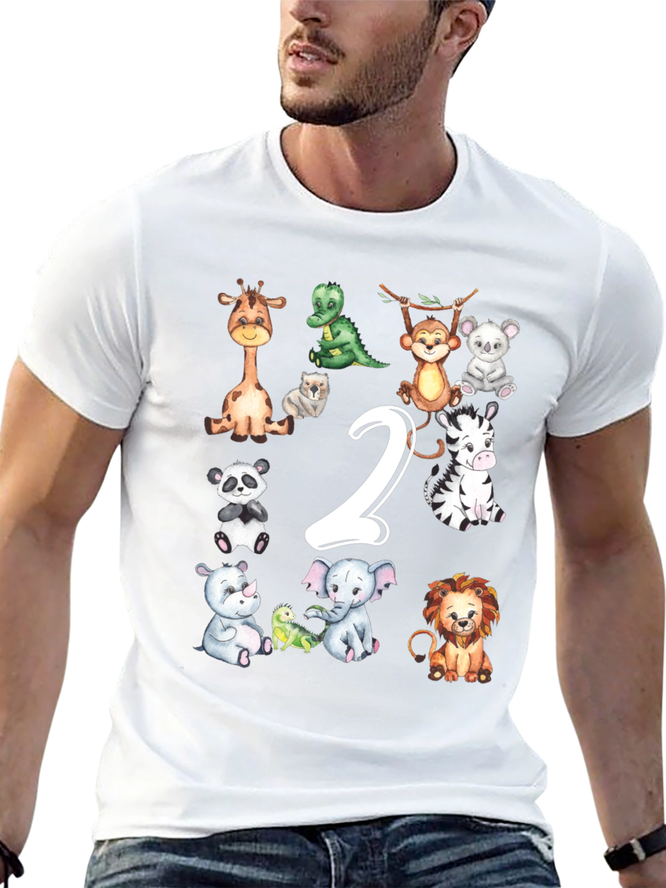 Cute Animal 2nd Birthday T-Shirt