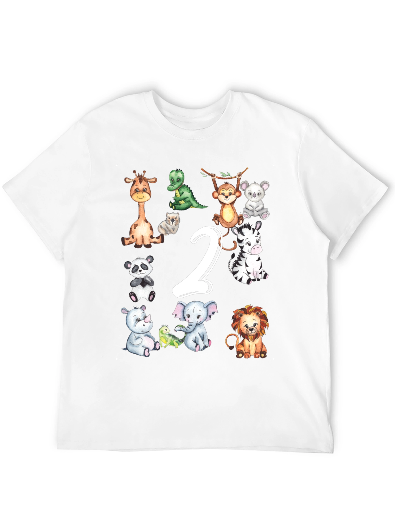 Cute Animal 2nd Birthday T-Shirt