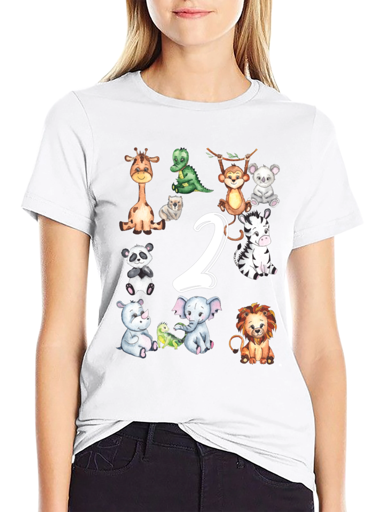 Cute Animal 2nd Birthday T-Shirt