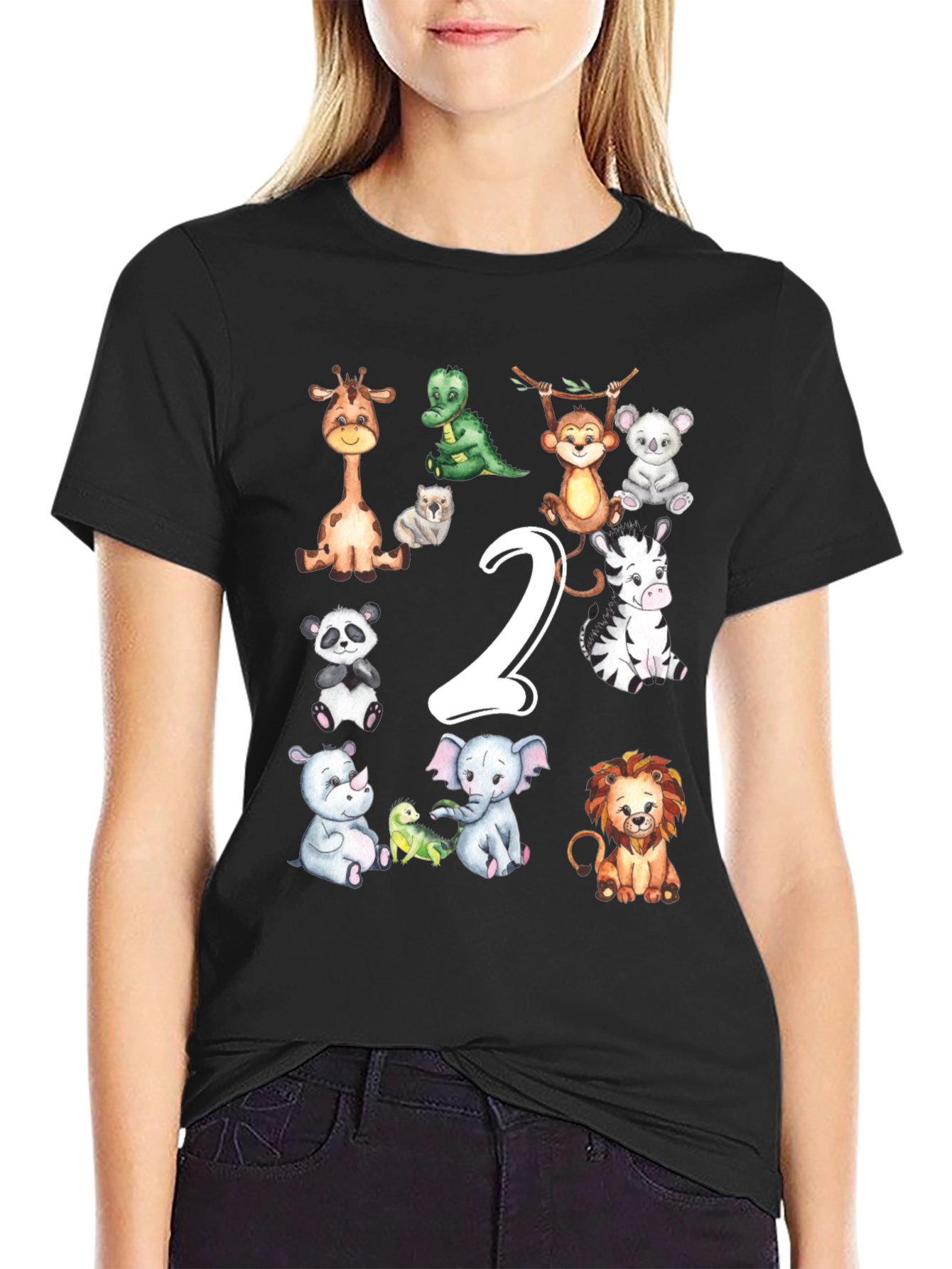 Cute Animal 2nd Birthday T-Shirt