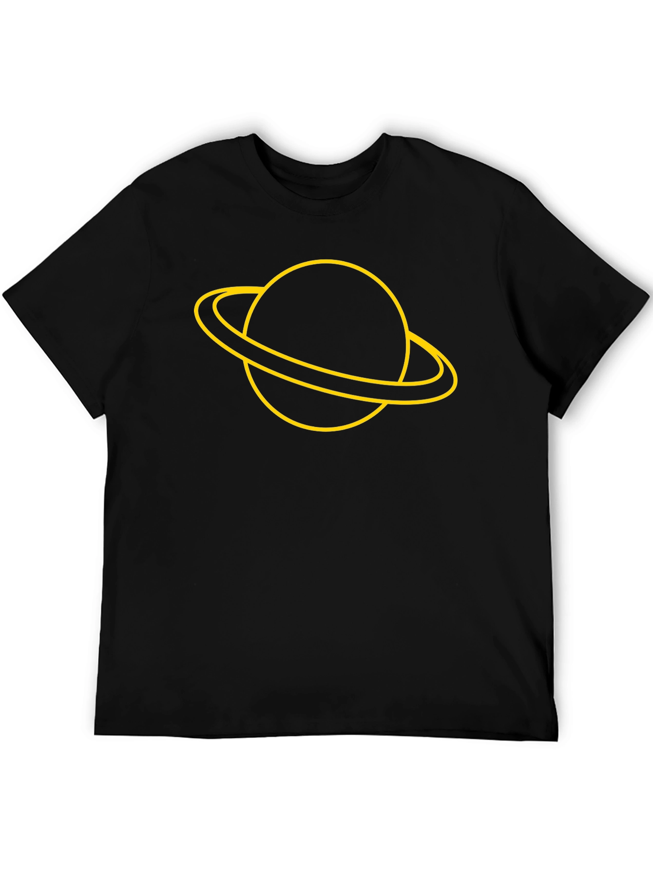 Saturn Graphic Tee - Stylish Black T-Shirt