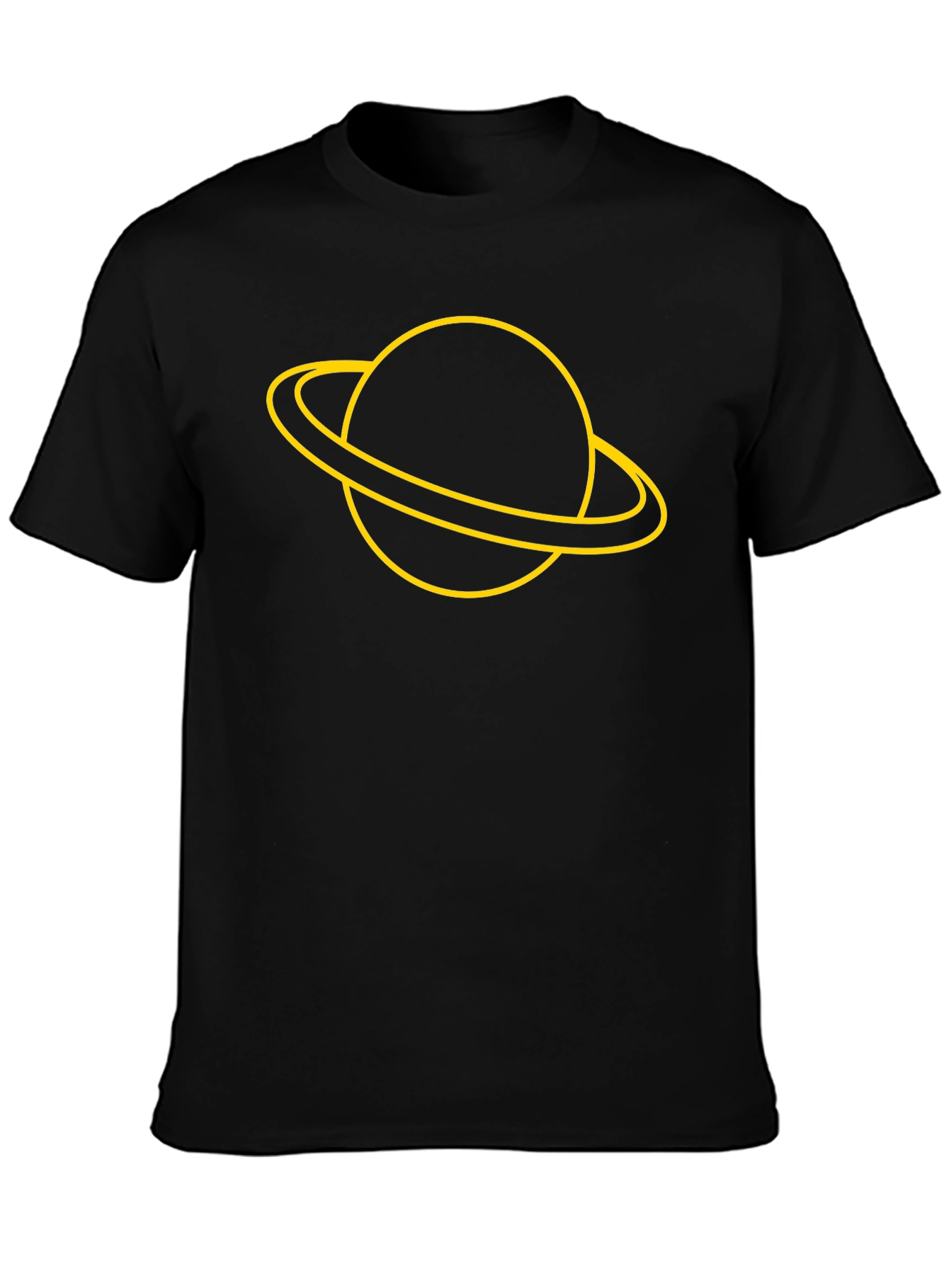 Saturn Graphic Tee - Stylish Black T-Shirt