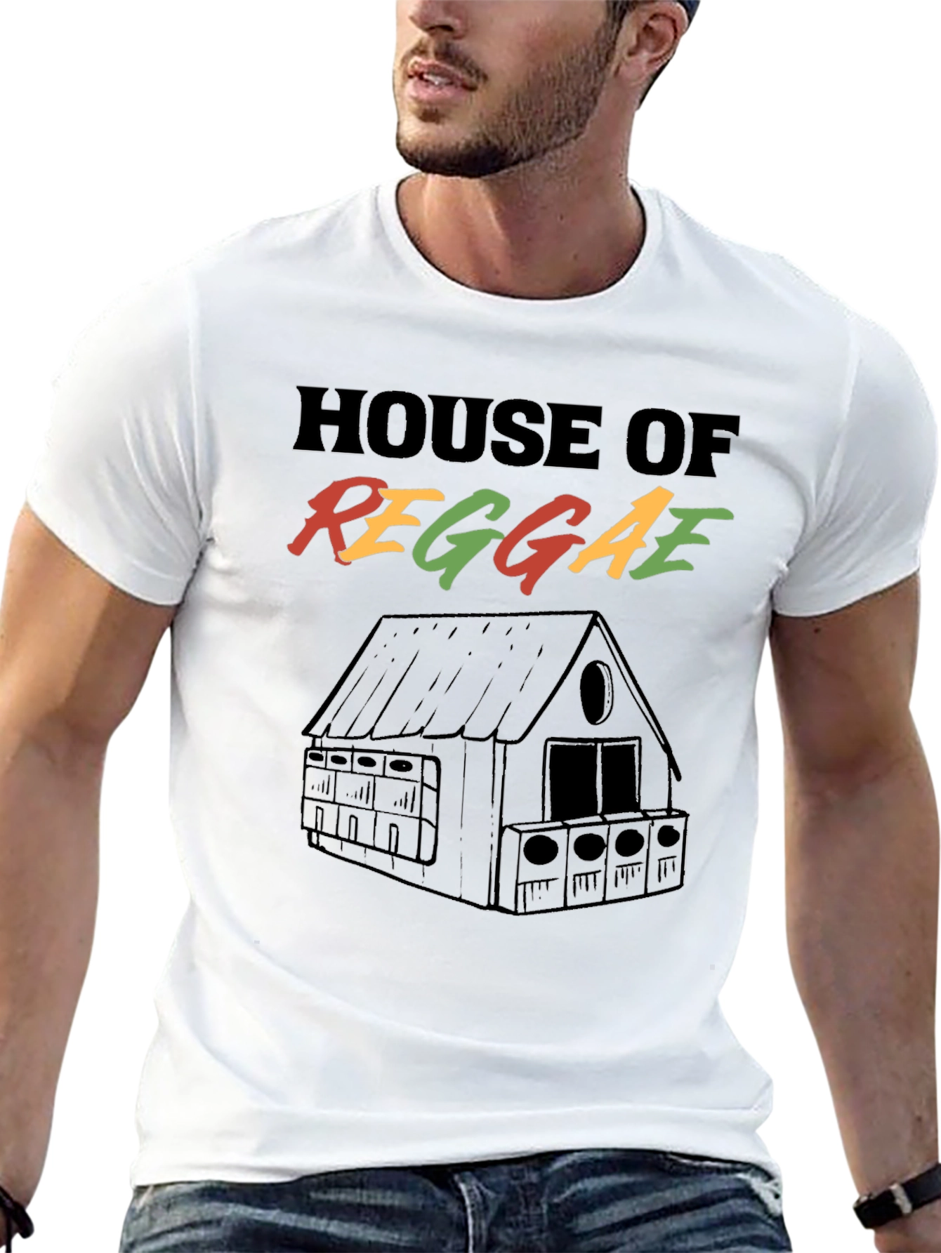 House of Reggae Black Graphic T-Shirt