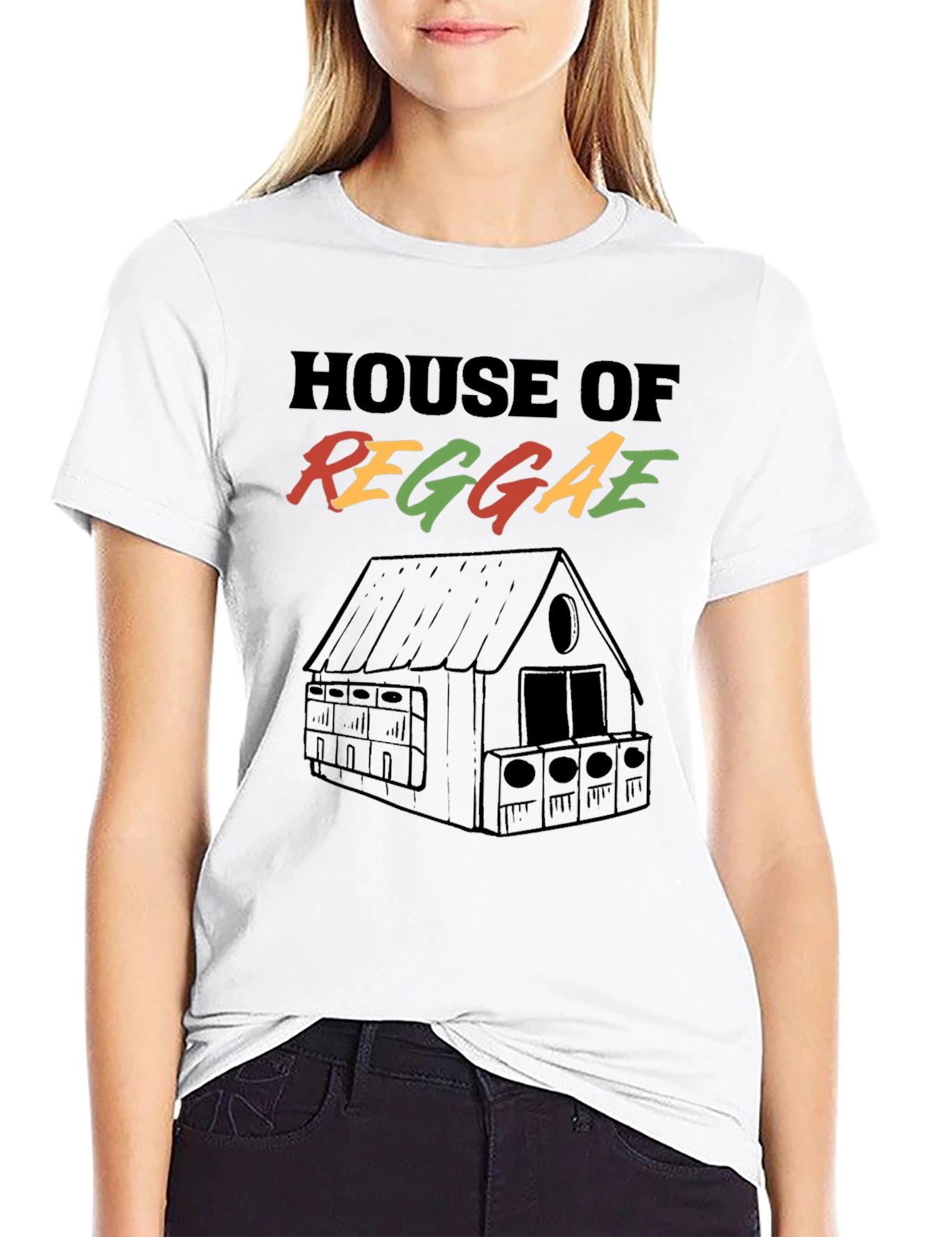 House of Reggae Black Graphic T-Shirt