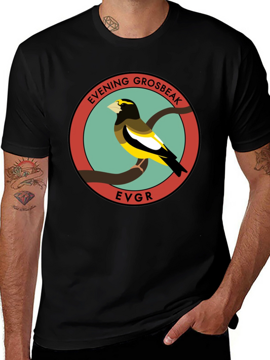 Evening Grosbeak Graphic T-Shirt - Bird Lover Tee