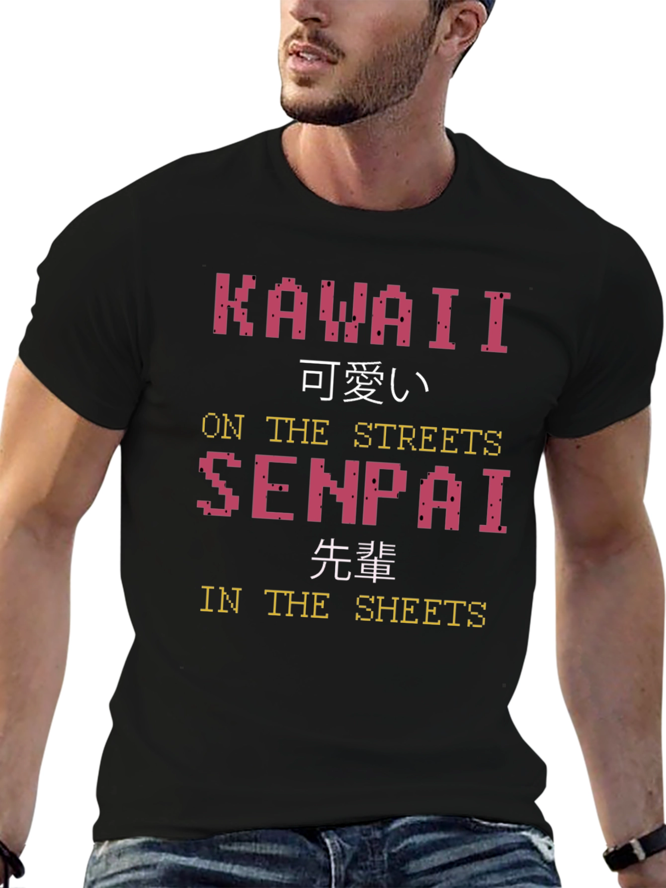 Kawaii Senpai Pixel Art T-Shirt
