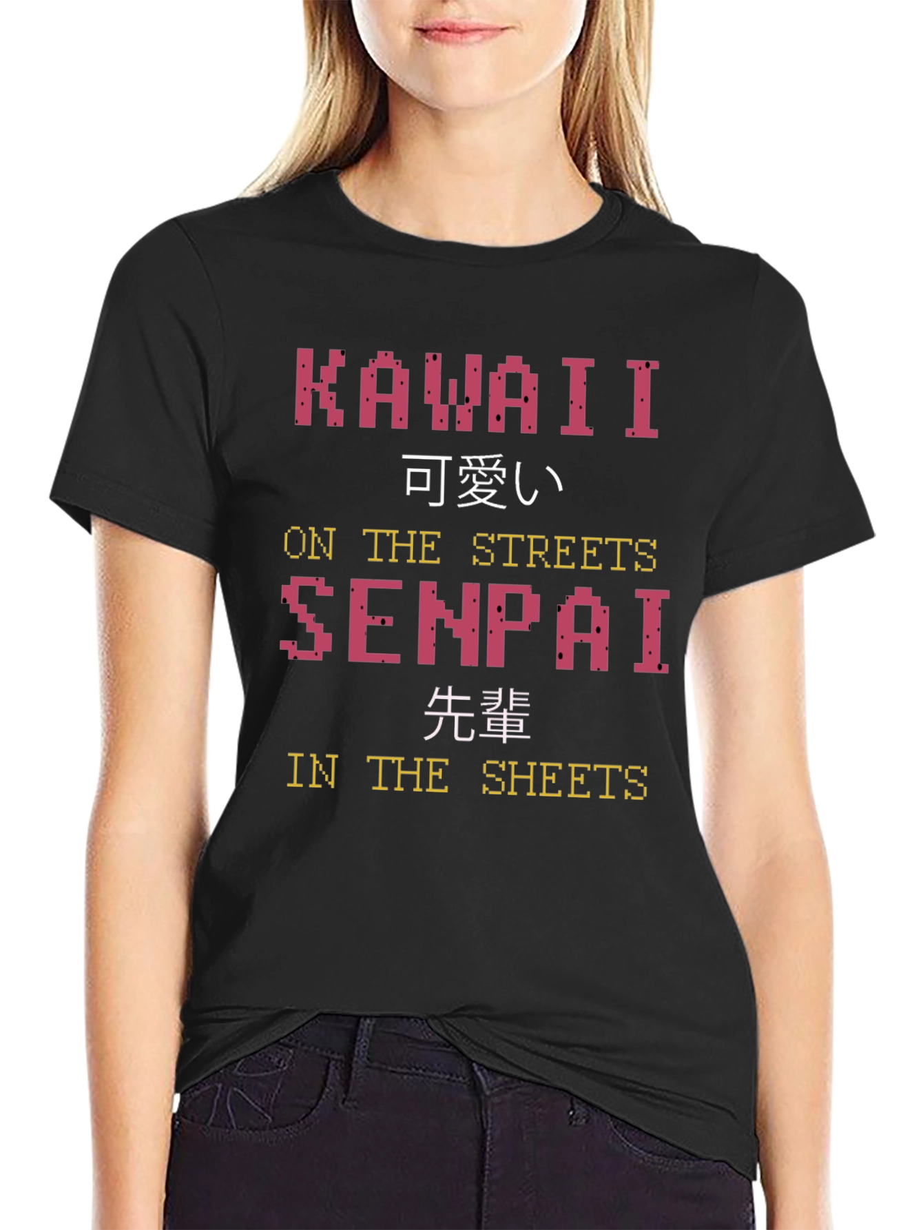 Kawaii Senpai Pixel Art T-Shirt