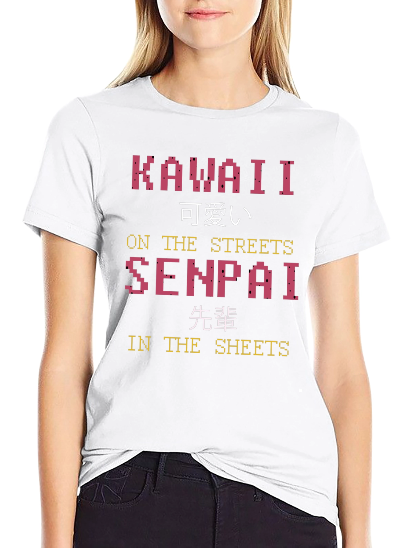 Kawaii Senpai Pixel Art T-Shirt