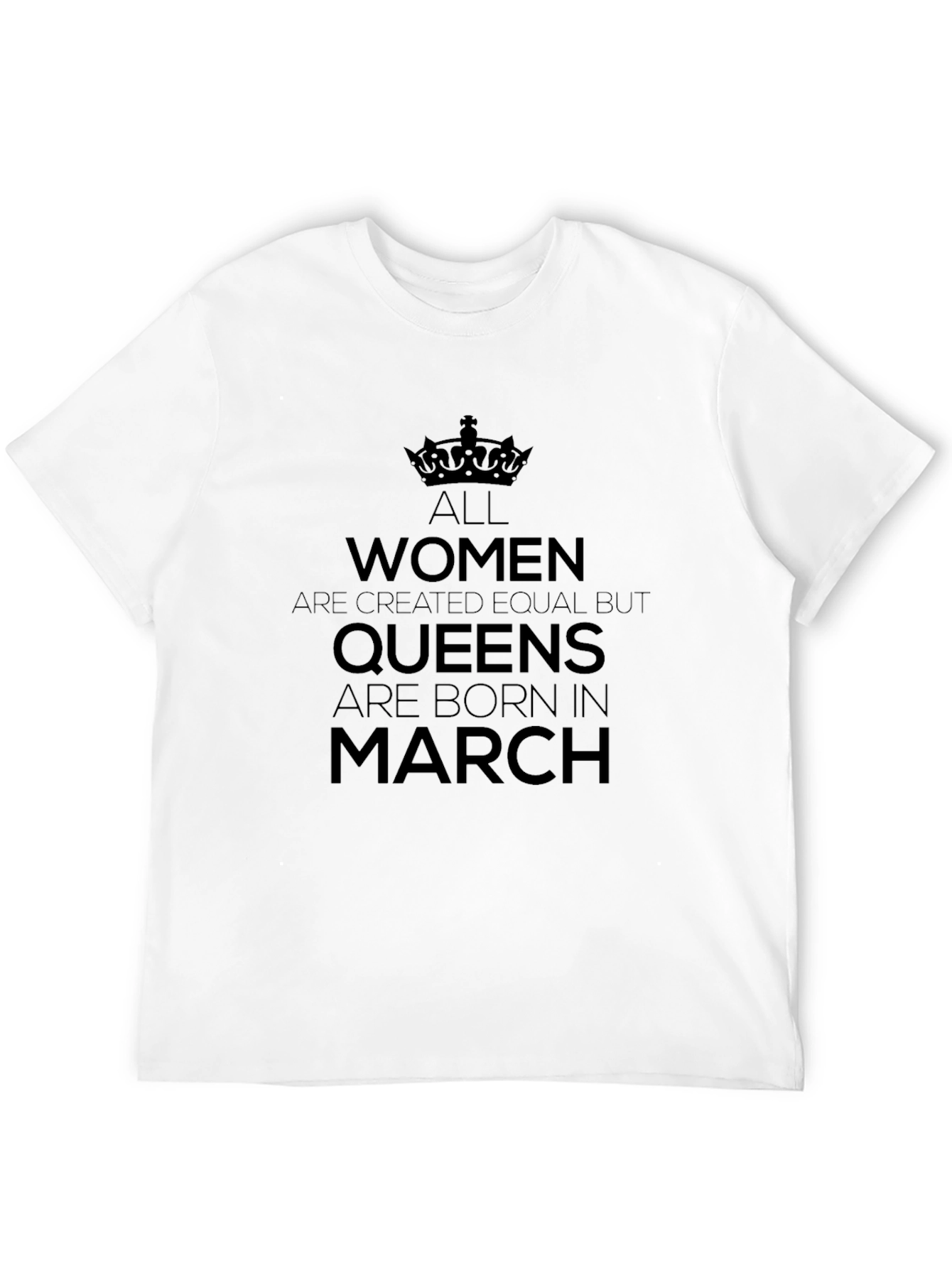 Queens Born in March Black T-Shirt