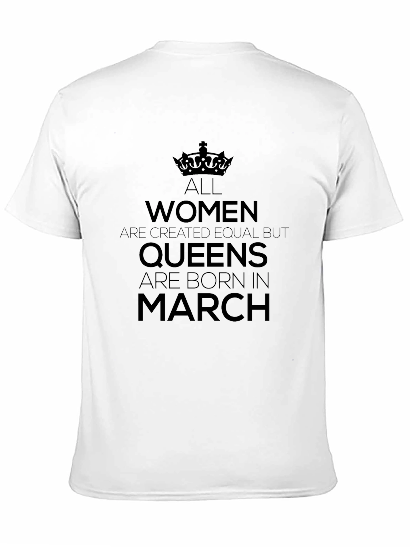 Queens Born in March Black T-Shirt