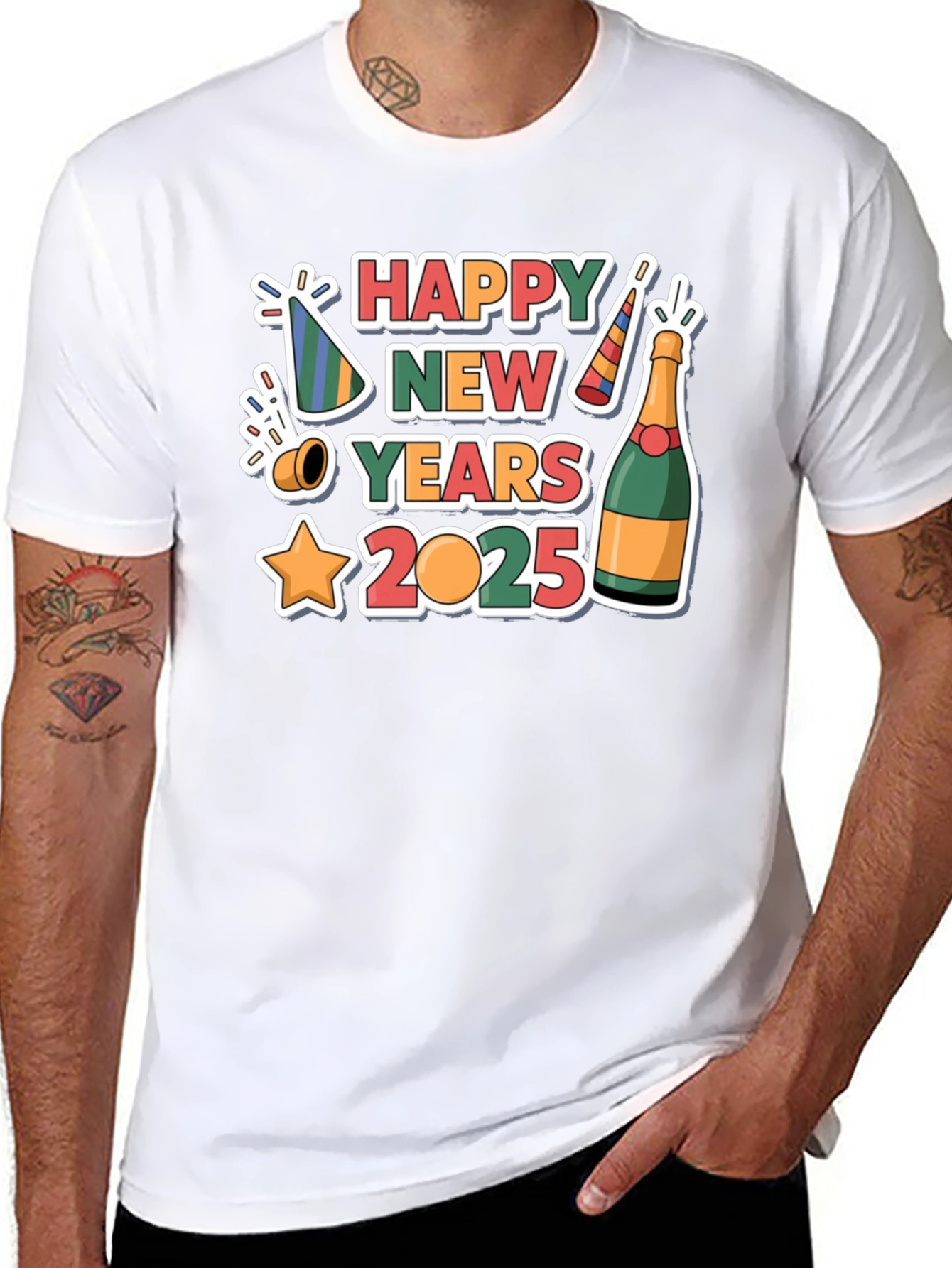 Happy New Year 2025 Graphic T-Shirt