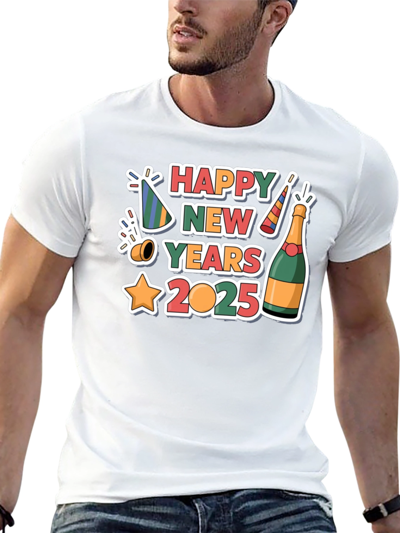 Happy New Year 2025 Graphic T-Shirt
