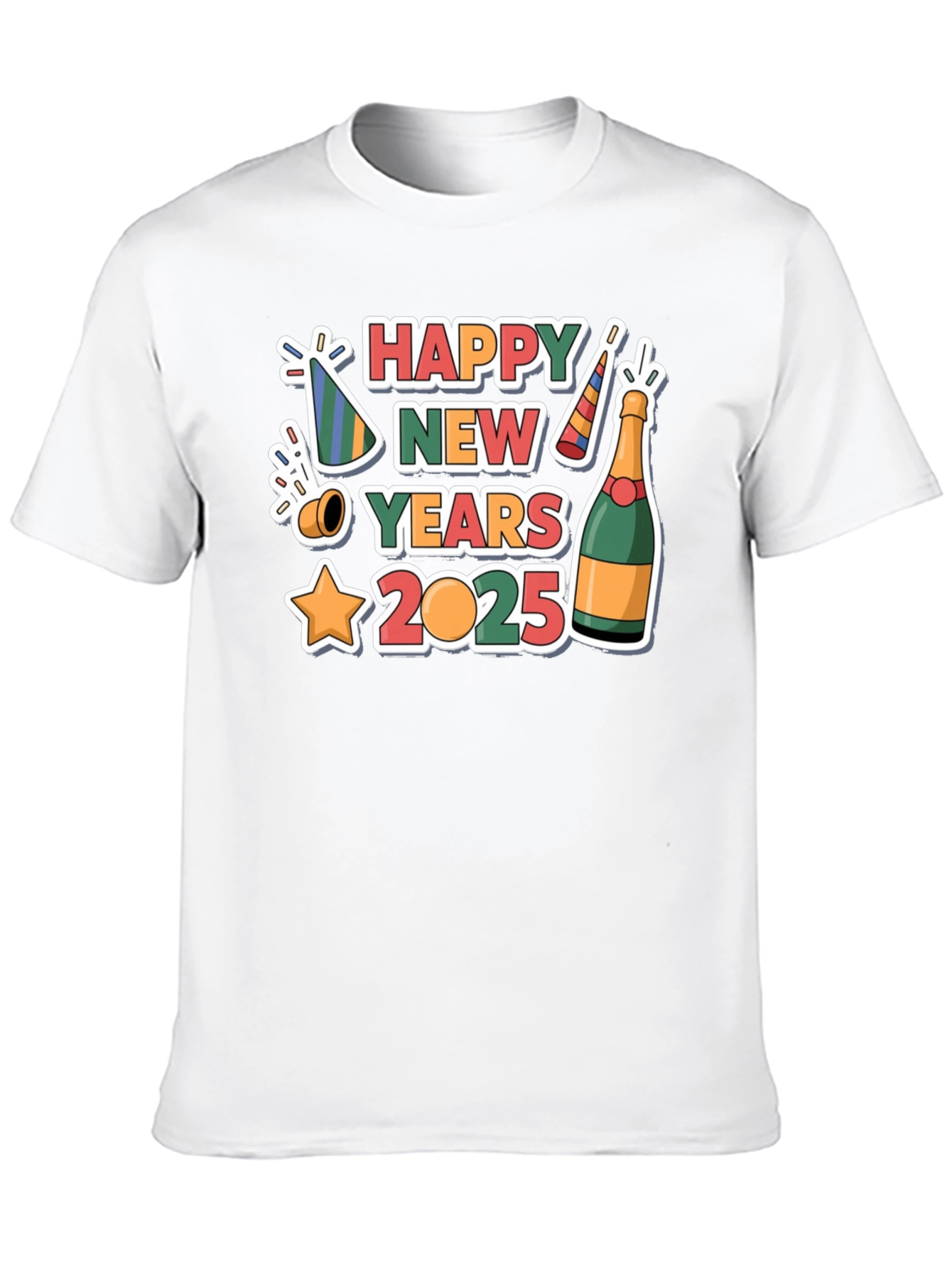 Happy New Year 2025 Graphic T-Shirt