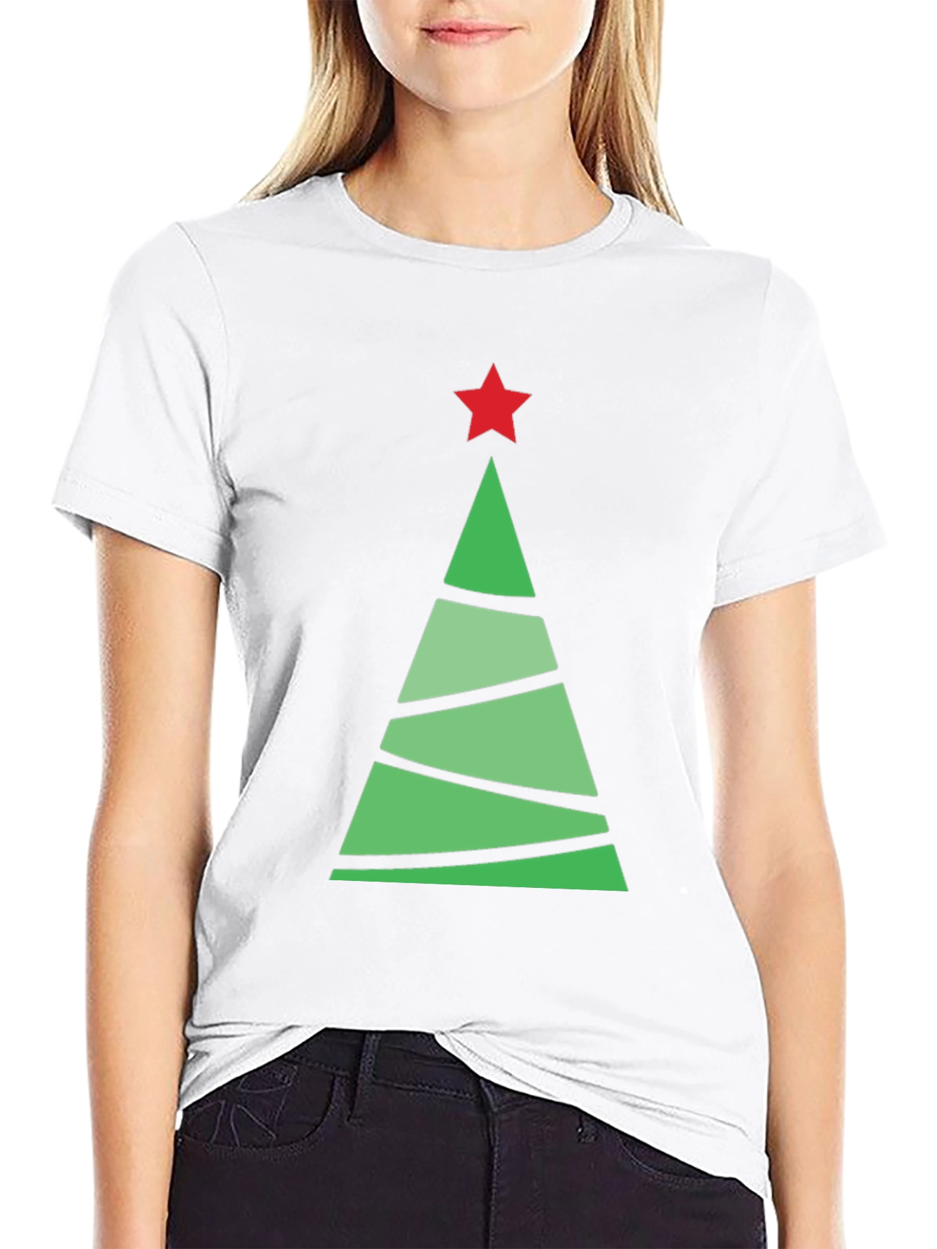 Festive Holiday Tree Graphic Tee - Christmas Style