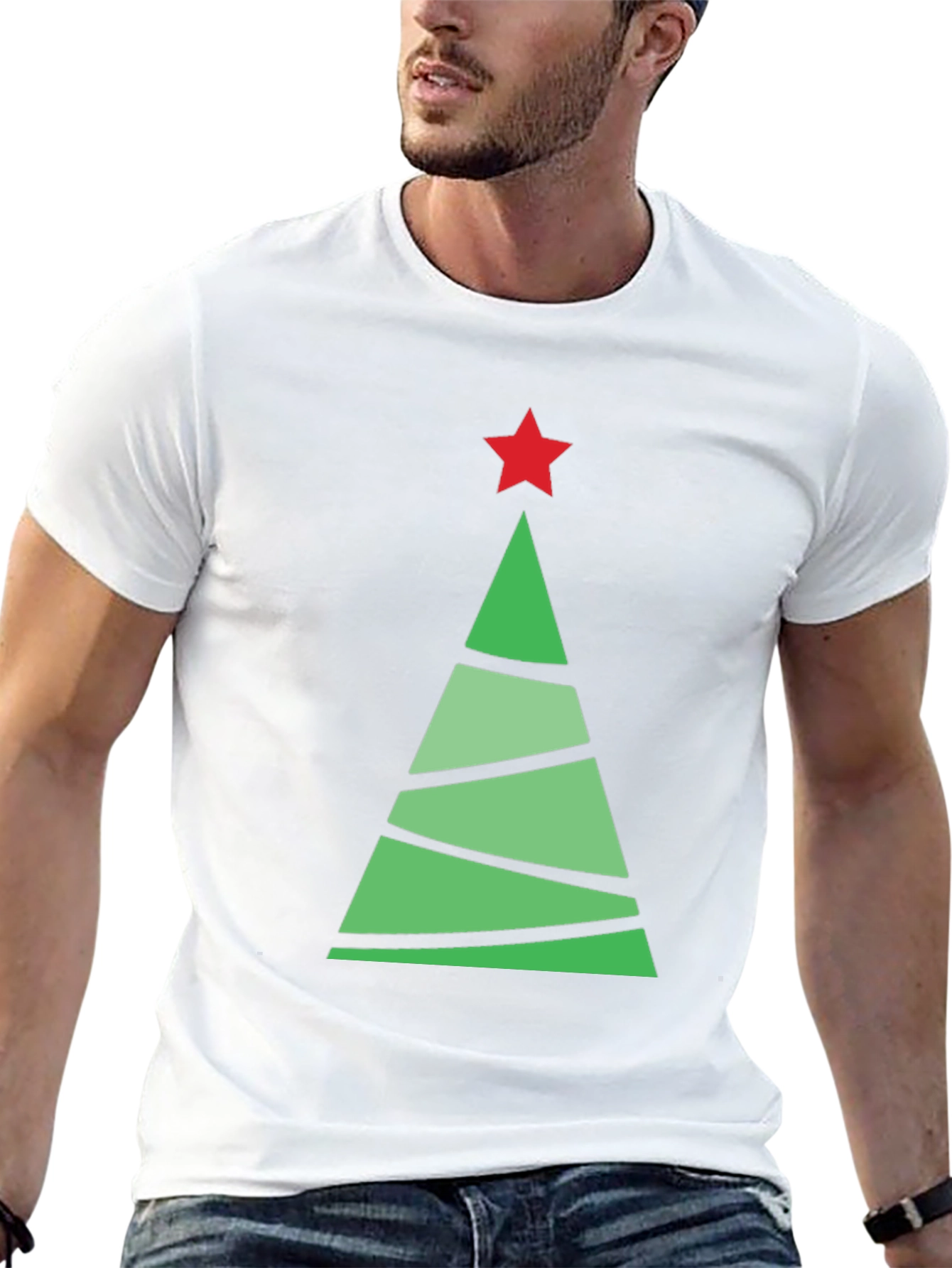 Festive Holiday Tree Graphic Tee - Christmas Style