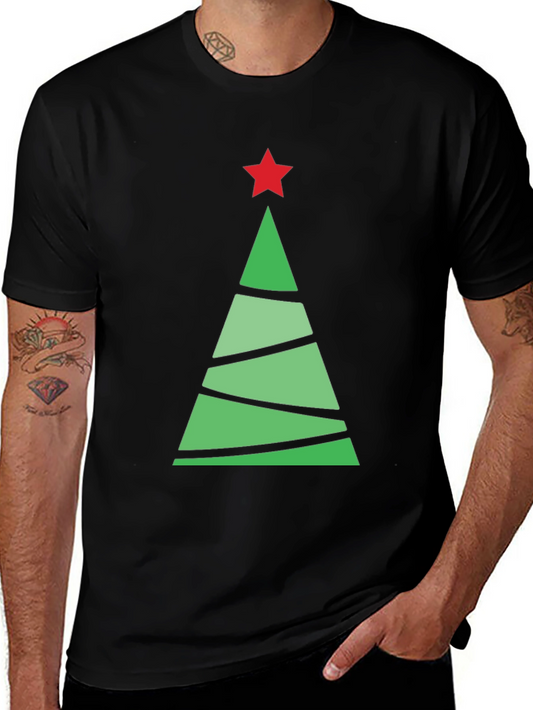 Festive Holiday Tree Graphic Tee - Christmas Style