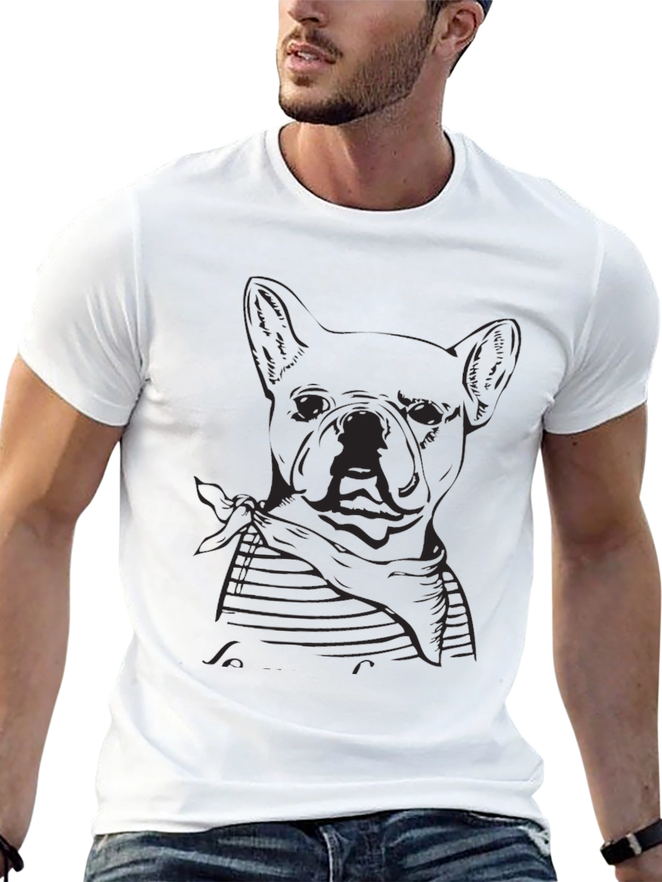 French Bulldog Graphic Tee - Stylish Black T-Shirt