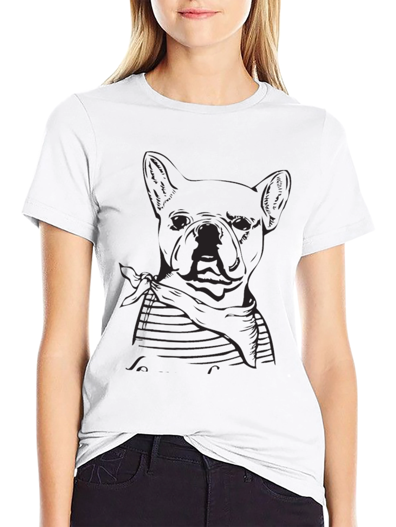 French Bulldog Graphic Tee - Stylish Black T-Shirt