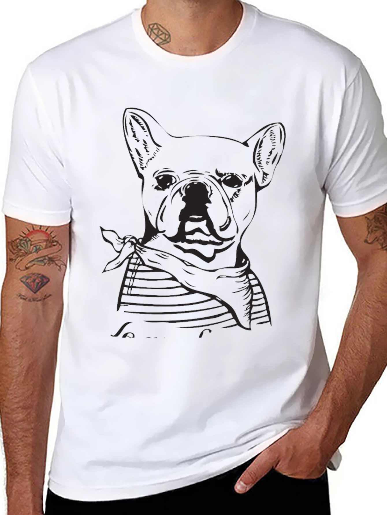 French Bulldog Graphic Tee - Stylish Black T-Shirt