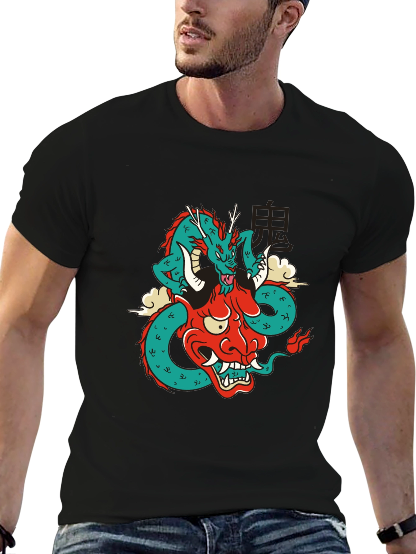 Dragon Oni T-Shirt - Japanese Mythical Design