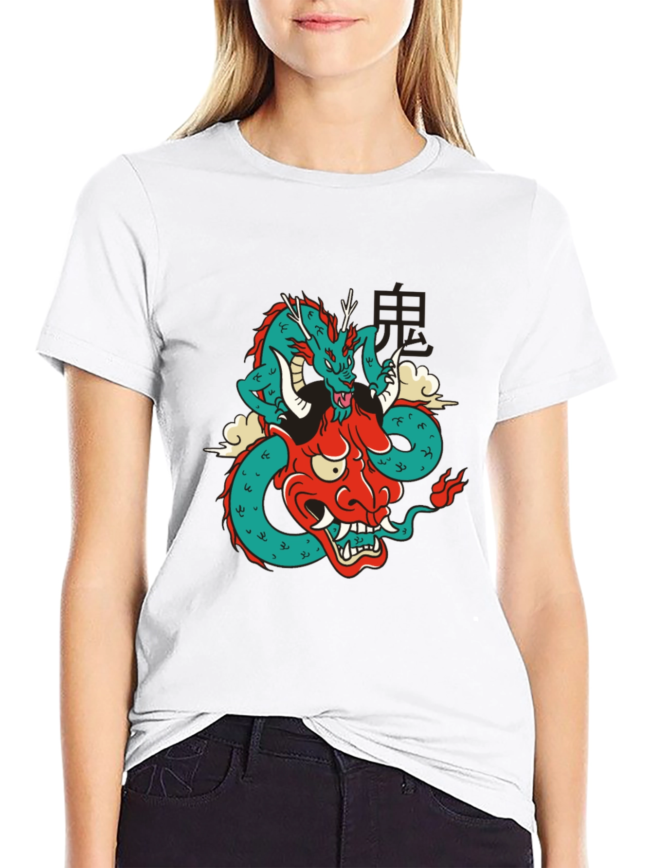 Dragon Oni T-Shirt - Japanese Mythical Design