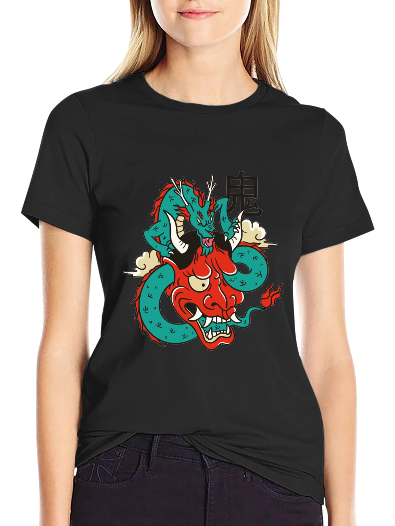 Dragon Oni T-Shirt - Japanese Mythical Design